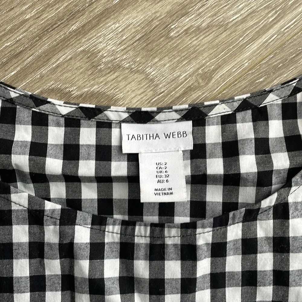 GINGHAM RUFFLE SLEEVE SHIFT DRESS - Picture 5 of 6